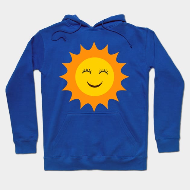 Happy smiling cartoon sun kawaii Hoodie by yasminepatterns